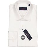 CASA MODA - Comfort Fit Overhemd - Wit - Mouwlengte 7 - Strijkvrij