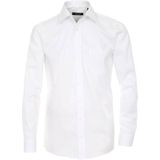 CASA MODA - Comfort Fit Overhemd - Wit - Mouwlengte 7 - Strijkvrij