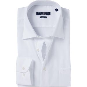 CASA MODA - Comfort Fit Overhemd - Wit - Mouwlengte 7 - Strijkvrij