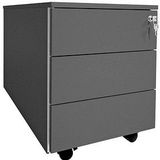 Kerkmann Rollcontainer 3 Schubladen BxTxH 43x80x54cm mit Zentralschlos