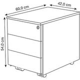 Kerkmann Rollcontainer Padova 3 Schubladen weiß