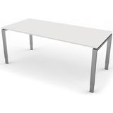 Eettafel Beta 180cm wit hoogte verstelbaar