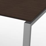 Eettafel Beta 160cm donker bruin hoogte verstelbaar