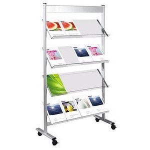 Folderhouder Switch large vloer folderrek op wielen
