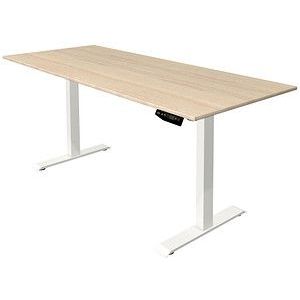 Kerkmann - Zit sta bureau Move-1 180x80cm naturel - witte poten - elektrisch