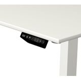 Kerkmann - Zit sta bureau Move-1 120x80cm donkergrijs - zilver poten - elektrisch