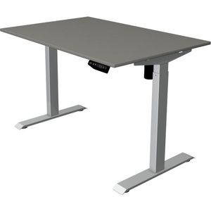 Kerkmann - Zit sta bureau Move-1 120x80cm donkergrijs - zilver poten - elektrisch