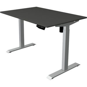 Kerkmann - Zit sta bureau Move-1 120x80cm antraciet - zilver poten - elektrisch