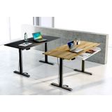 Kerkmann - Zit sta bureau Move-1 160x80cm donkergrijs - zilver poten - elektrisch