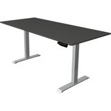 Kerkmann - Zit sta bureau Move-1 180x80cm antraciet - zilver poten - elektrisch