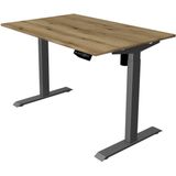 Kerkmann - Zit sta bureau Move-1 120x80cm eiken - antraciet poten - elektrisch