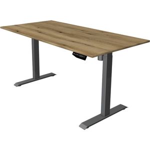 Kerkmann - Zit sta bureau Move-1 160x80cm eiken - antraciet poten - elektrisch