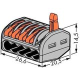 WAGO - Classic Hefboomklem - 5-Draads - Grijs - 40 Stuks