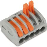 WAGO - Classic Hefboomklem - 5-Draads - Grijs - 40 Stuks