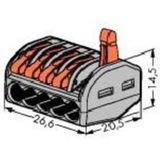 WAGO - Classic Hefboomklem - 5-Draads - Grijs - 40 Stuks