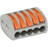 WAGO - Classic Hefboomklem - 5-Draads - Grijs - 40 Stuks