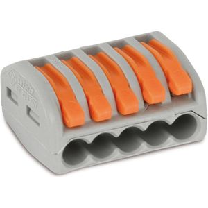 WAGO - Classic Hefboomklem - 5-Draads - Grijs - 40 Stuks