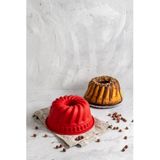 Dr. Oetker - Tulbandvorm - Bakvorm - Rood - Ø 22 cm, 2500 ml, Siliconen, Vaatwasmachinebestendig