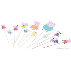 Dr. Oetker Papieren partypicker Peppa Pig – praktische set: 24 stuks – perfect voor bakken met kinderen en fans van Peppa Pig, ideaal voor kinderverjaardagen en familiefeesten