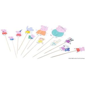Dr. Oetker Peppa Pig Lot de 24 piques en papier pour fête – Parfait pour la pâtisserie avec les enfants et les fans de Peppa Pig – Idéal pour les anniversaires d'enfants et les fêtes de famille