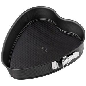 Zenker springvorm hart Ø 26 cm is een zwarte hartvormige bakvorm met Teflon-laag en daardoor een perfecte non-stick cakevorm