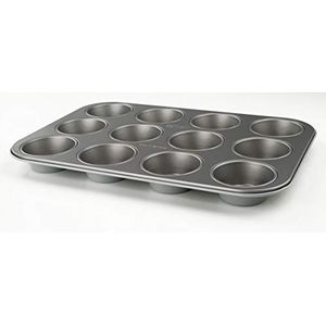 Zenker 9153 muffinvorm 12-delige bakplaat (Ø 7 cm), voor sappige muffins &, cupcakes, muffinplaat, hoekig & anti-aanbaklaag, afmetingen: 38,5 x 26,5 x 3 cm