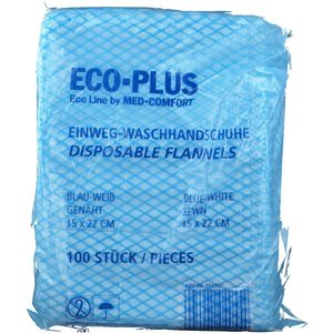 Wegwerp Washand, v.p 100 stuks blauw/wit