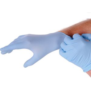 Ampri - Wegwerphandschoen - Blauw - Vinyl-Nitrilmengsel - 100 Stuks