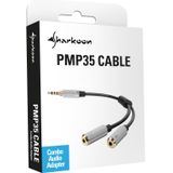Sharkoon PMP35 Kabel Combo Audio Adapter 12 cm silber