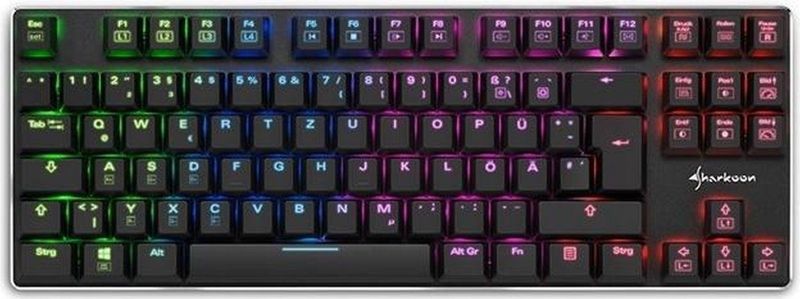 Sharkoon PureWriter TKL RGB toetsenbord USB QWERTY Amerikaans Engels Zwart