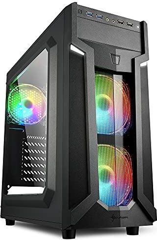 ATX Semi-tower Box Sharkoon VG6-W RGB Black
