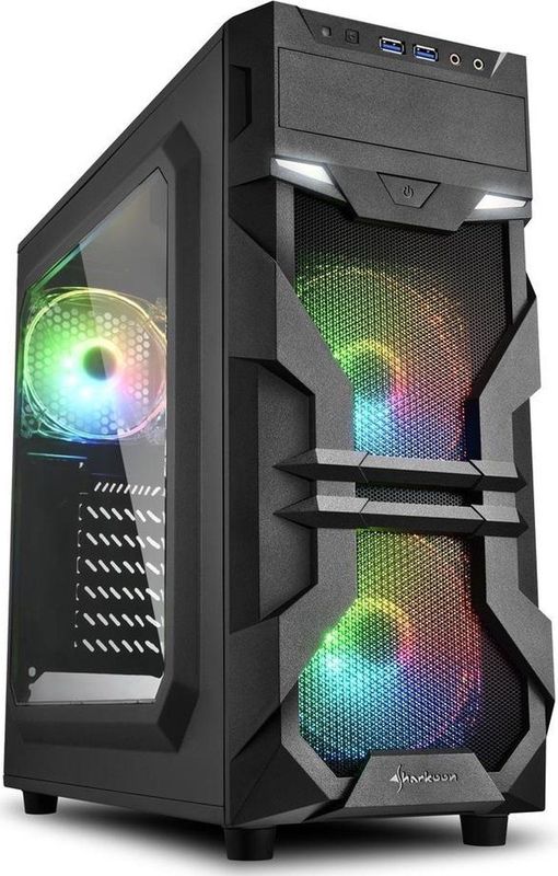 Sharkoon VG7-W RGB Midi ATX Tower Zwart