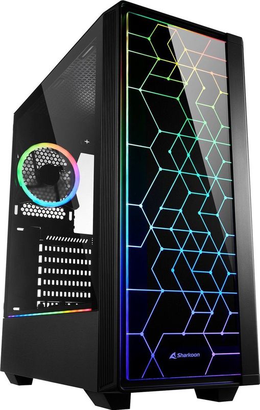 ATX Semi-tower Box Sharkoon LIT 100 Black