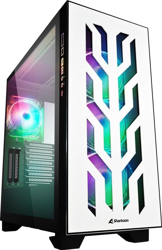 ATX Semi-tower Box Sharkoon CA300T LED RGB White
