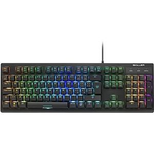 Sharkoon SKILLER SGK30 Toetsenbord USB QWERTY Italiaans (IT, Bedraad), Toetsenbord, Zwart