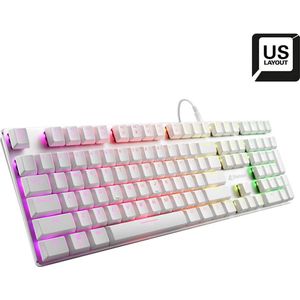 Sharkoon - PureWriter RGB - Gaming Toetsenbord - Zwart - Ultraplatte Keycaps, Kailh Red-switches