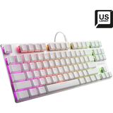 Sharkoon PureWriter TKL RGB Blue toetsenbord USB QWERTY Amerikaans Engels Wit