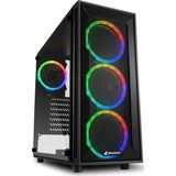 Sharkoon TG4M RGB PC behuizing zwart