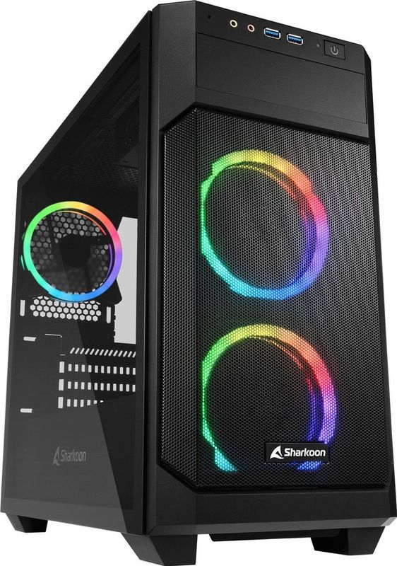 ATX Semi-tower Box Sharkoon V1000 RGB Black