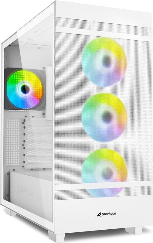 Sharkoon - Rebel C50 - Midi Tower Behuizing - Wit - RGB - ATX