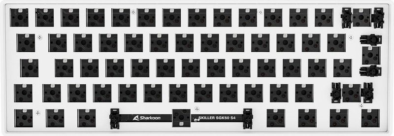 Sharkoon - SKILLER SGK50 S4 - Barebone Toetsenbord - Wit - Compatibel met 3- en 5-pins schakelaars