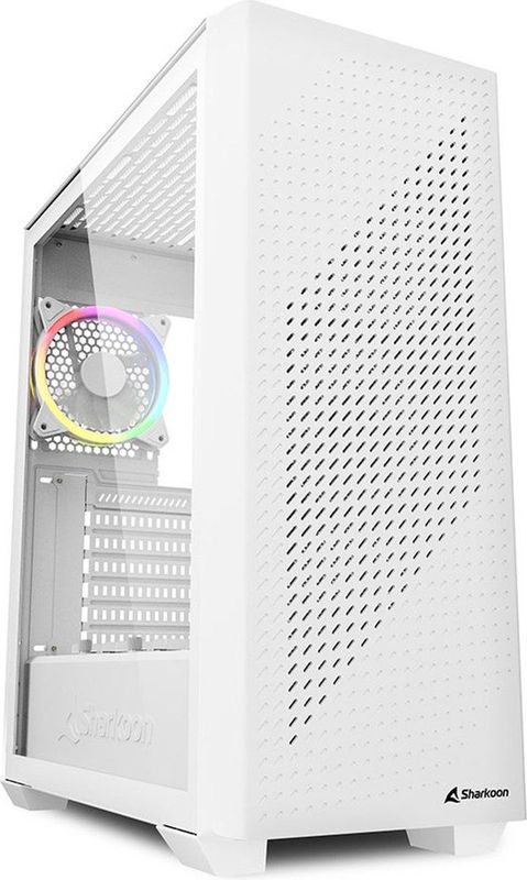 Sharkoon - VS9 RGB - Midi Tower Behuizing - Wit - Geschikt voor 6 Fans en 2 Radiatoren