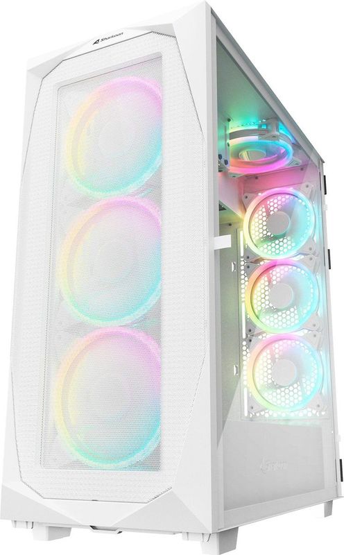 Sharkoon REV300 Wit - Midtowermodel - ATX - geen voeding - A.RGB fans - wit