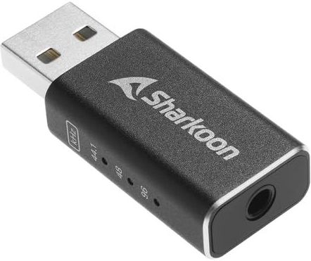 Sharkoon - Gaming DAC Pro S V3 - Geluidskaart - Zwart - USB Type-A, 3,5 mm uitgang, 2 V uitgangsspanning