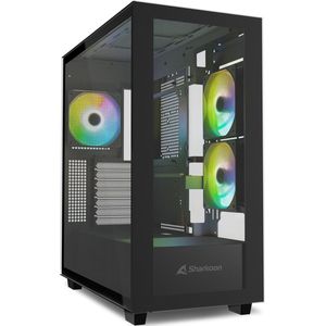 Sharkoon Rebel C60 Black - Midtowermodel - ATX - RGB - zwart