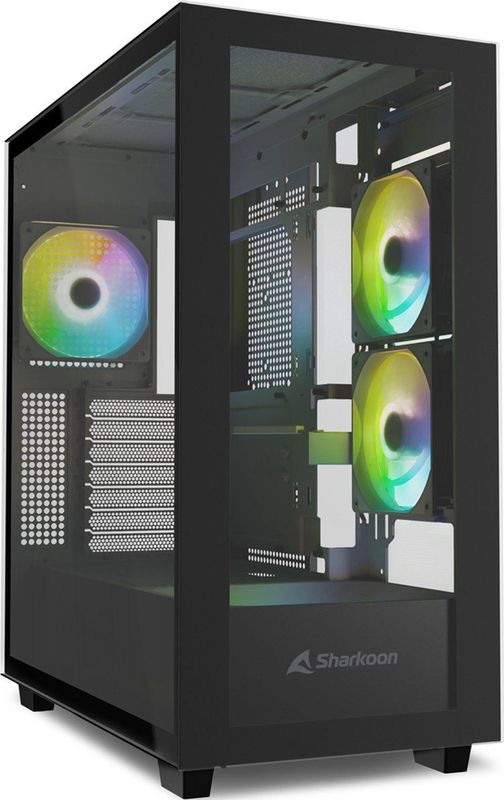 Sharkoon Rebel C60 Black - Midtowermodel - ATX - RGB - zwart