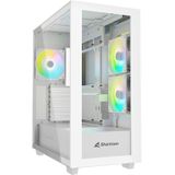 Sharkoon Rebel C60 White - Midtowermodel - ATX - RGB - wit