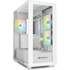 Sharkoon Rebel C60 White - Midtowermodel - ATX - RGB - wit