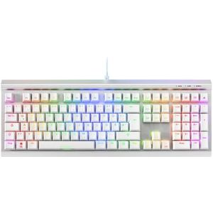 Sharkoon Skiller SGK40 Weiß, RGB Gaming Keyboard, Mechanisch, Huano Red