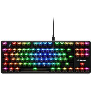 Sharkoon - Crystal Shark RGB - Toetsenbord - Zwart - Draadloos en Kabelgebonden